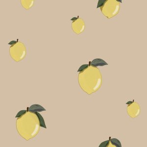 Dekornik | Behang Little Lemons Beige