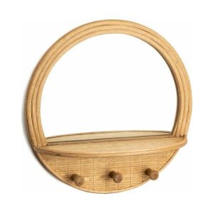 Alternative view of Kidsdepot | Bohemian style rotan wandrek met spiegel en haakjes Maja