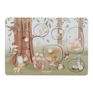 Little Dutch | Geluidenpuzzel hout Forest Friends