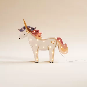 RoomGAGA | houten lamp Eenhoorn pastel of bruin